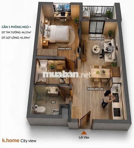Căn 2PN Được Quan Tâm Nhiều Nhất Tại Dự Án Nhà Ở Xã Hội K-HomeCITYVIEW