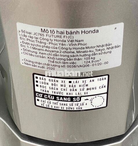 Honda Future 125/2020 FI Led bao kí giấy