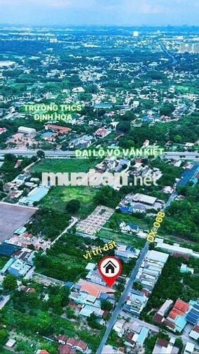 Mặt tiền DX068 Định Hòa, DT 6*45m, thổ cư 80m