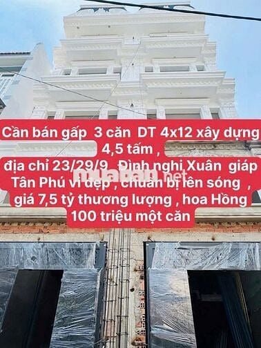 🏡 BÁN NHÀ MỚI XÂY – GIÁP TÂN PHÚ, GẦN ĐẦM SEN 🏡