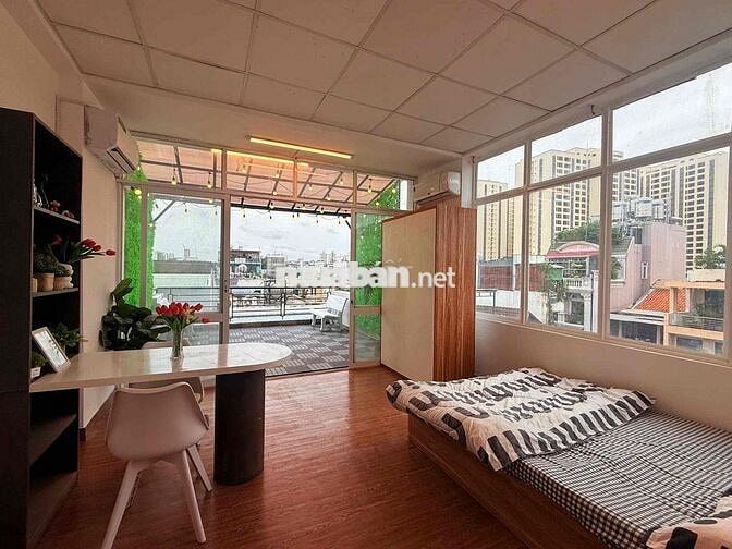 Cho thuê căn 1pn tách bếp balcon full nt Thành Thái gần ĐH Kinh tế q10