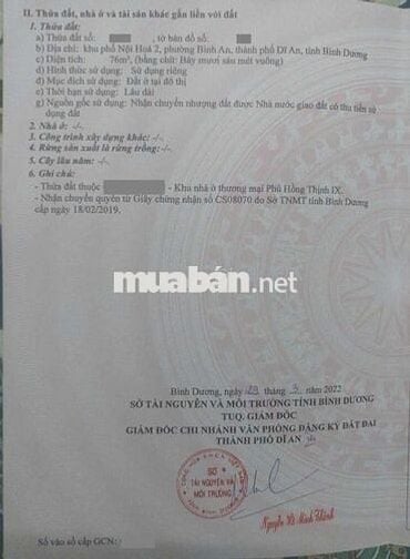 Đất kdc Phú hồng Thịnh phường Bình An Tp Dĩ An 