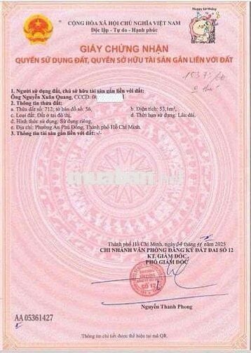 Cần bán gấp vài lô đất MT đường lớn An phú Đông giá chỉ 3,3tỷ SHR