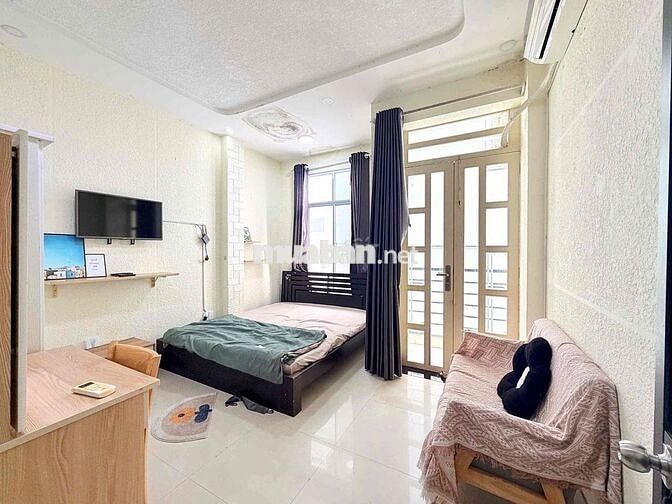 Cho Thuê Căn Hộ 1PN Tách Bếp Bancol  Full NT Ngay Bờ Kè Hoàng Sa Q1