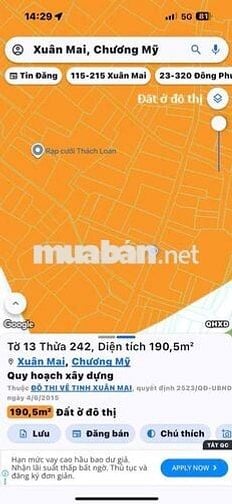 chỉ với giá hơn 1 tỷ đất đẹp xuân mai