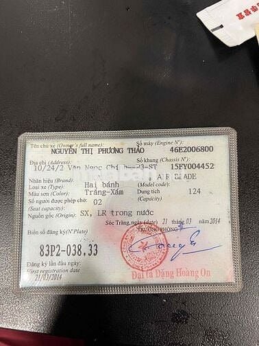 Honda Air Blade Trắng đen Tự động