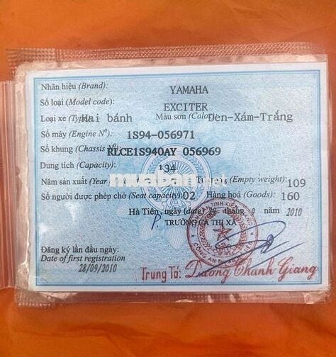 Yamaha Exciter 2010 Đen-Xám-Trắng 62000km