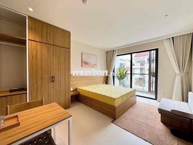 CĂN HỘ 1 PHÒNG NGỦ TÁCH BẾP 45M2 FULL NỘI THẤT + BAN CÔNG BV 115