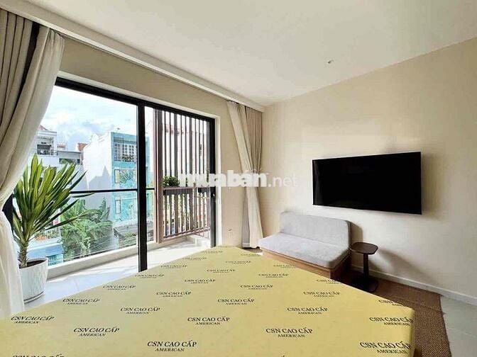 CĂN HỘ 1 PHÒNG NGỦ TÁCH BẾP 45M2 FULL NỘI THẤT + BAN CÔNG BV 115