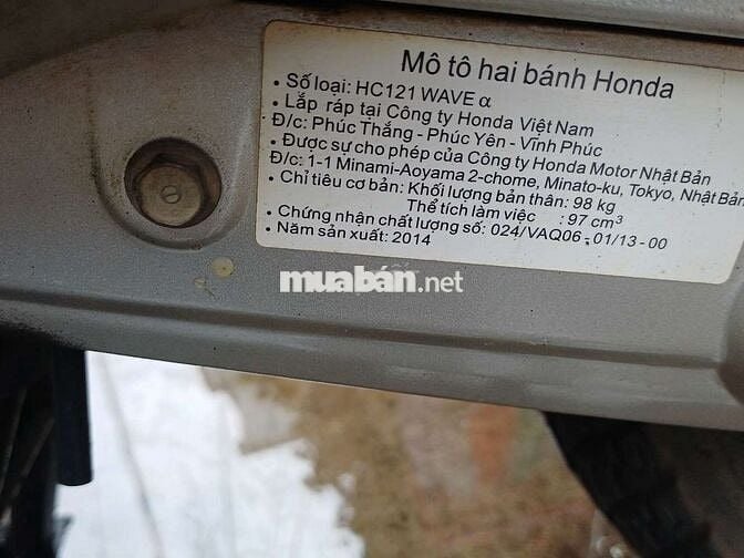 Honda Wave Alpha 2014 Đỏ