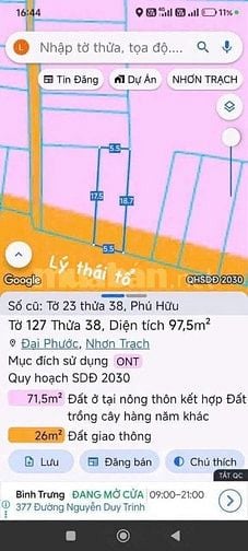 Bán nhà mặt tiền Lý Thái Tổ Đại Phước Nhơn Trạch Đồng Nai gần Phà 