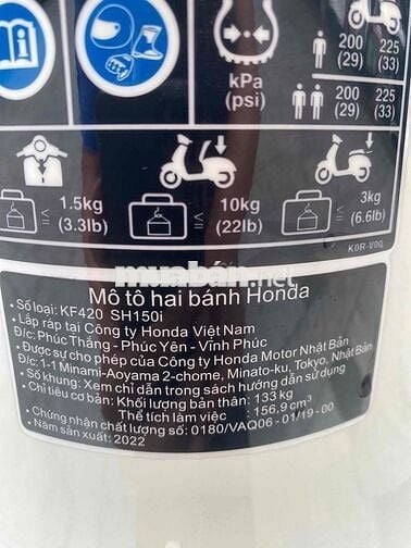 Cần Bán Sh150i CBS 2022 Bstp Chính Chủ Công Chứng