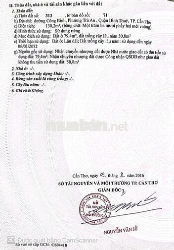 BÁN ĐẤT THỔ CƯ ĐƯỜNG HỒ TRUNG THÀNH  - BÌNH THỦY - CẦN THƠ