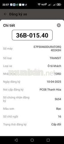 Ford Transit 2015 16 chỗ Bạc