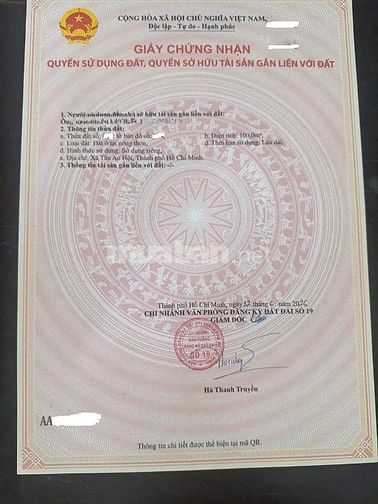 nuôi con học bán gấp đất 160m2, giá 1,2 tỷ ở đường Trung Lập Thái Mỹ