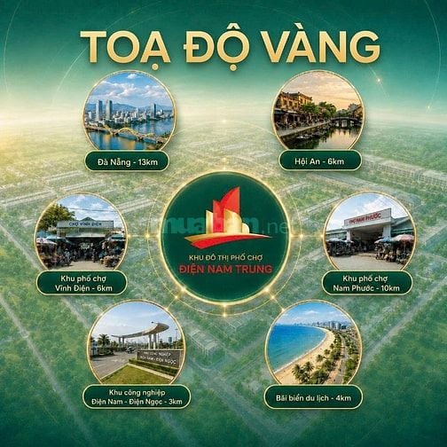 Bán Lô Góc 2 Mặt Tiền Gần Chợ Điện Nam Trung – Đường 15m – 90m² – Giá 