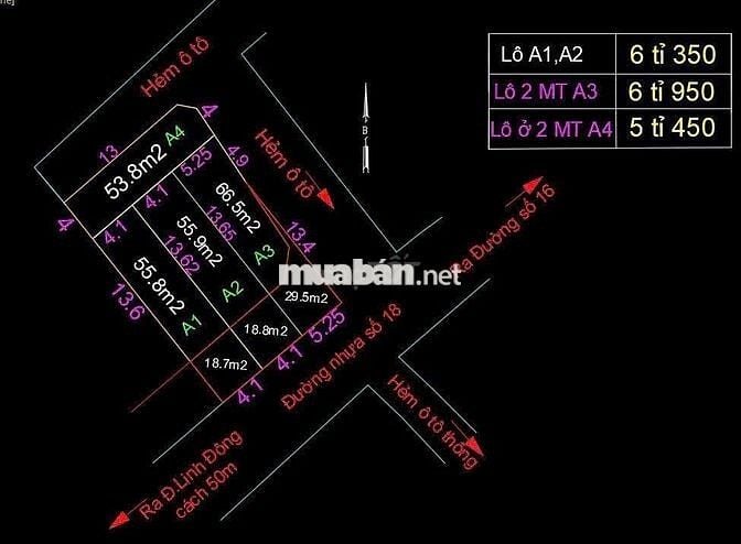 BÁN LÔ ĐÂT NGAY MẶT TIỀN ĐƯỜNG 18, XÂY DỰNG CAO, THUẬN TIỆN ĐI PVĐ