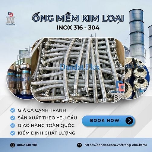 Ống Mềm Chịu Nhiệt, Ống Mềm Kim Loại Inox 314 - Inox 304, Dây mềm inox