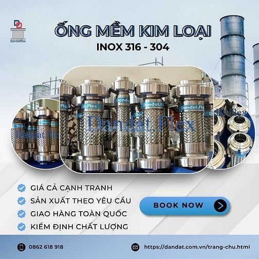 Ống Mềm Chịu Nhiệt, Ống Mềm Kim Loại Inox 314 - Inox 304, Dây mềm inox