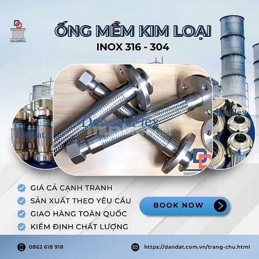 Ống Mềm Chịu Nhiệt, Ống Mềm Kim Loại Inox 314 - Inox 304, Dây mềm inox