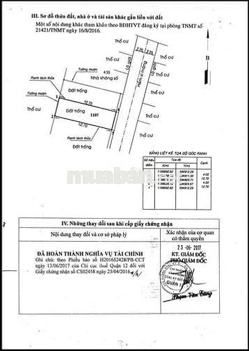 Cẩn Bán gầp  lô đẩt P ĐHT  DT 4 x 13  giá 3 tỷ7 thương Lượng