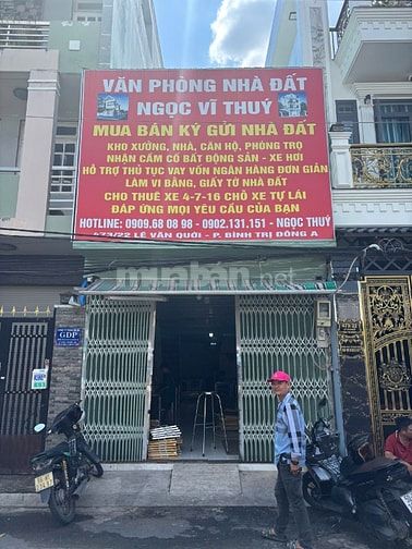CĂN 1: CHO THUÊ KHO-XƯỞNG HẺM 8M(XT) MÃ LÒ, P.B.T.Đ, Q.BT, 20TR.