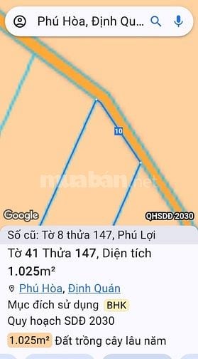 Bán 2.028 Đất vườn.Định Quán.Đồng Nai
