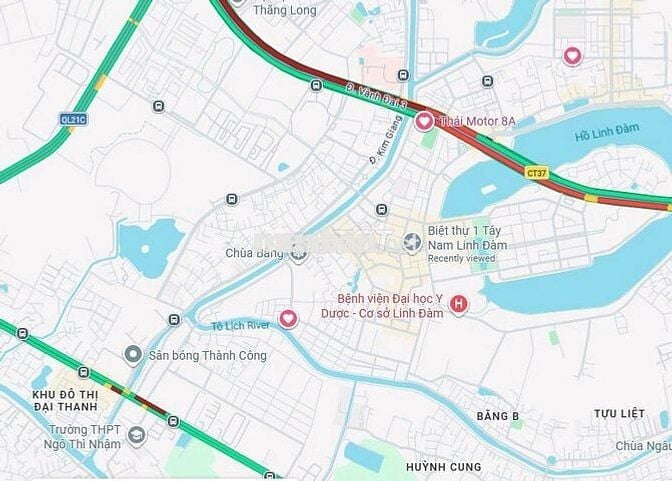 Đất nền mặt đường Dự án đất nền Tây nam hồ Linh Đàm