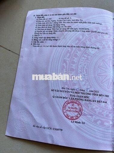 Bán 631m2 Đất Hòa Nghĩa - gần ngã 5, mặt tiền hơn 9m QL57