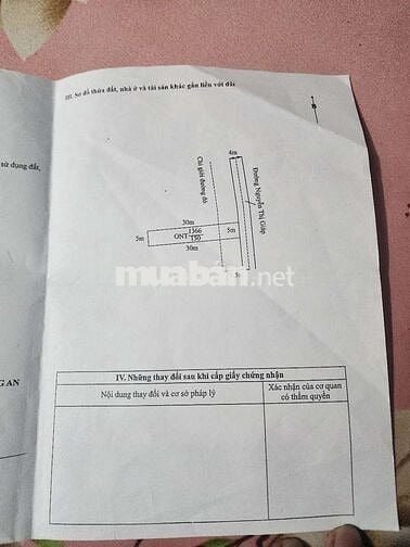 Chính Chủ Bán Gấp Đất 5x30 Full Thổ Cư Mặt Tiền Đường Nguyễn Thị Giáp