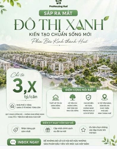 Cần bán nhà phố mặt tiền liền kề Emerald Bao Vinh bờ Bắc Tp Huế