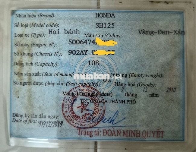 Honda SH 125i 2010 Vàng-Đen-Xám 37.000 km