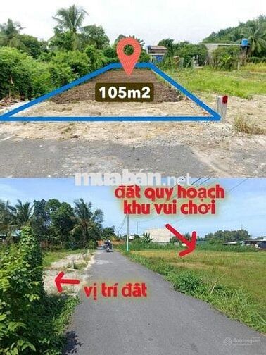 Bán đất 105m2 giá 885 triệu ngay gần KCN Tây Bắc Củ Chi, sổ hồng riêng