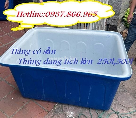 Bồn 2 lớp, Thùng đựng hóa chất có 2 lớp, thùng dung tích 500l