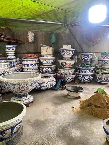 Cơ sở chậu hoa Thế Sơn - chậu hoa dán sành sứ - chậu khảm sành - cẩn 
