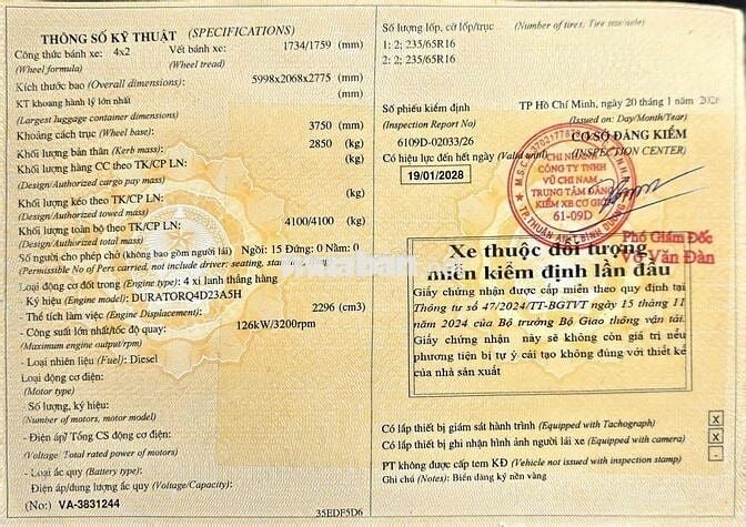 🔥TRANSIT Premium 1/2026 Lướt 15000km BAO TEST HÃNG