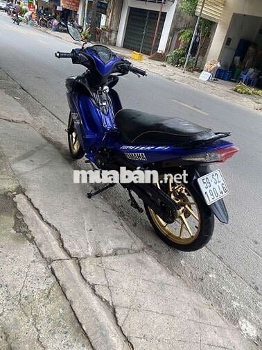 Yamaha Jupiter Gravita Xanh lên mâm 2 đĩa raider