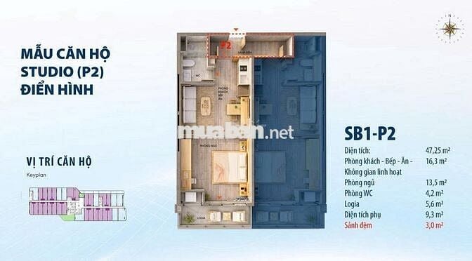 Chỉ 2,x tỷ/căn Studio 47m2 tại Aeon Mall - Nhận nhà vận hành ngay