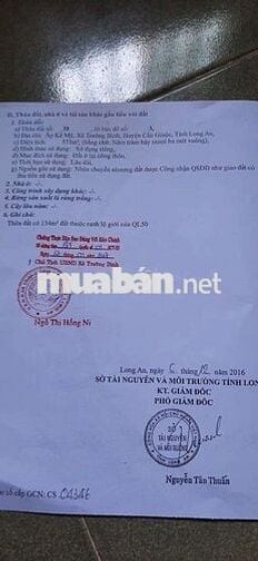 Bán đất thổ cư mặt tiền Quốc lộ 50