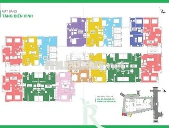 Cho thuê căn hộ 2PN 72m2 Chung cư Bình Giã resident