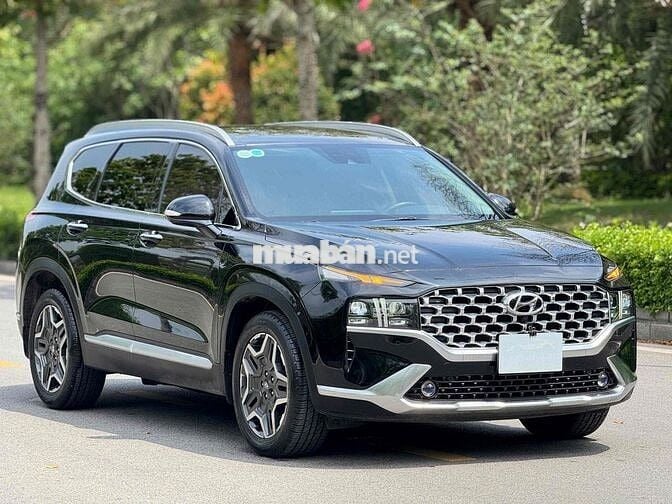 Hyundai Santa Fe Full Dầu 2021 Đen 7 chỗ Tự động