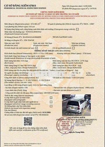 Toyota Innova G 2010 Bạc