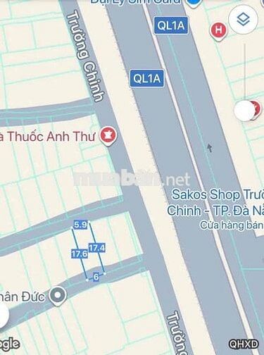 Bán đất 2 mặt kiệt 4m - Trường Chinh - Đà Nẵng