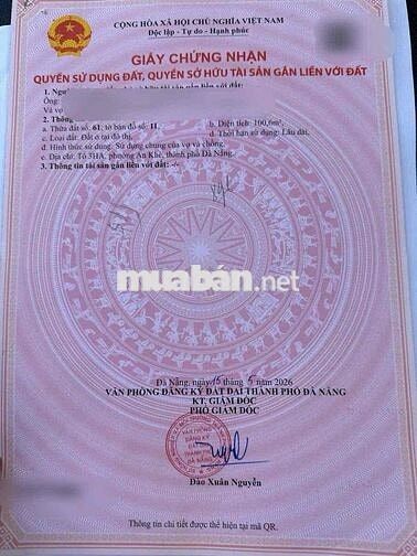 Bán đất 2 mặt kiệt 4m - Trường Chinh - Đà Nẵng