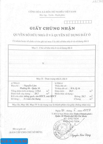 BÁN NHÀ MẶT TIỀN CHỢ NGUYỄN TRI PHƯƠNG : 129 NGUYỄN LÂM - P. 6 - Q. 10