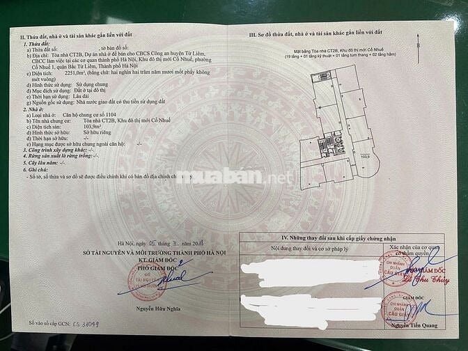BÁN CĂN HỘ 1104 – CT2B KĐT NAM CƯỜNG, NGHĨA ĐÔ – LÔ GÓC, FULL NỘI THẤT