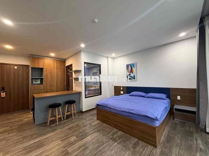 STUDIO BAN CÔNG 45m2 FULL NỘI THẤT NHÀ MỚI 100% NGAY BỜ KÈ HOÀNG SA
