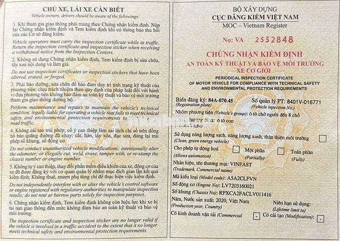 VINFAST FADIL 2020 TỰ ĐỘNG 67000KM BẢO HÀNH1 NĂM