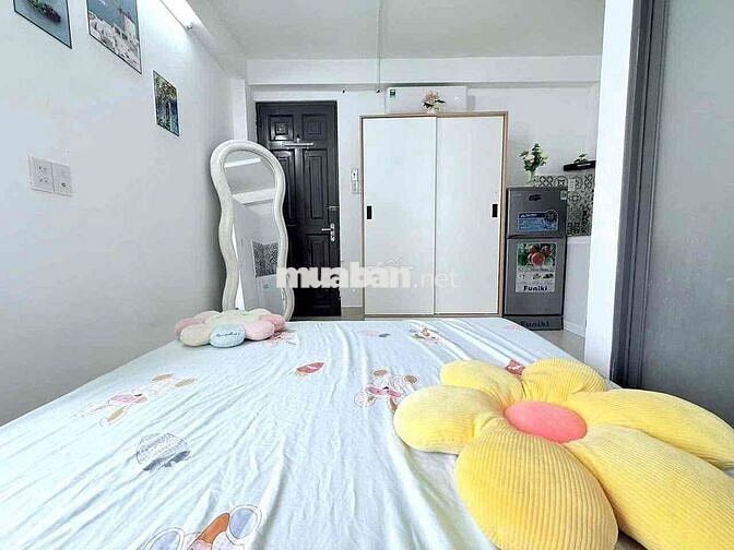 CHO THUÊ PHÒNG STUDIO BAN CÔNG SIÊU XINH THOÁNG NGAY VƯỜN LÀI VĂN HIẾN
