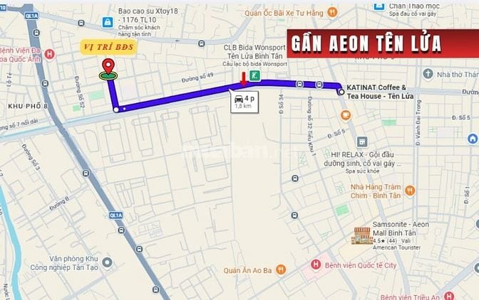 Bán nhà góc 2MT đường Số 50B, 20 x 20m, 3 tấm, 39.5 tỷ. gần Aeon Mall